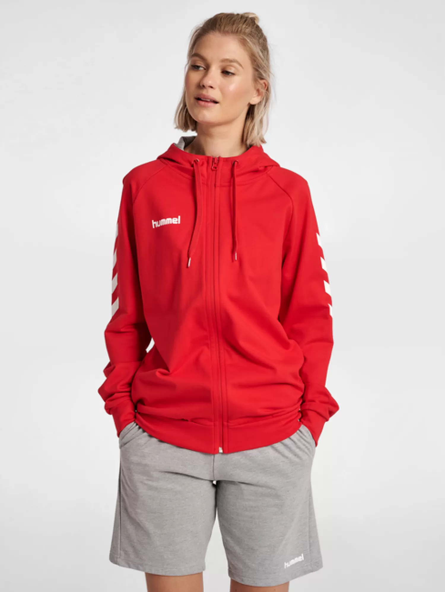 Hummel Hoodies and sweatshirts<HMLGO COTTON ZIP HOODIE WOMAN