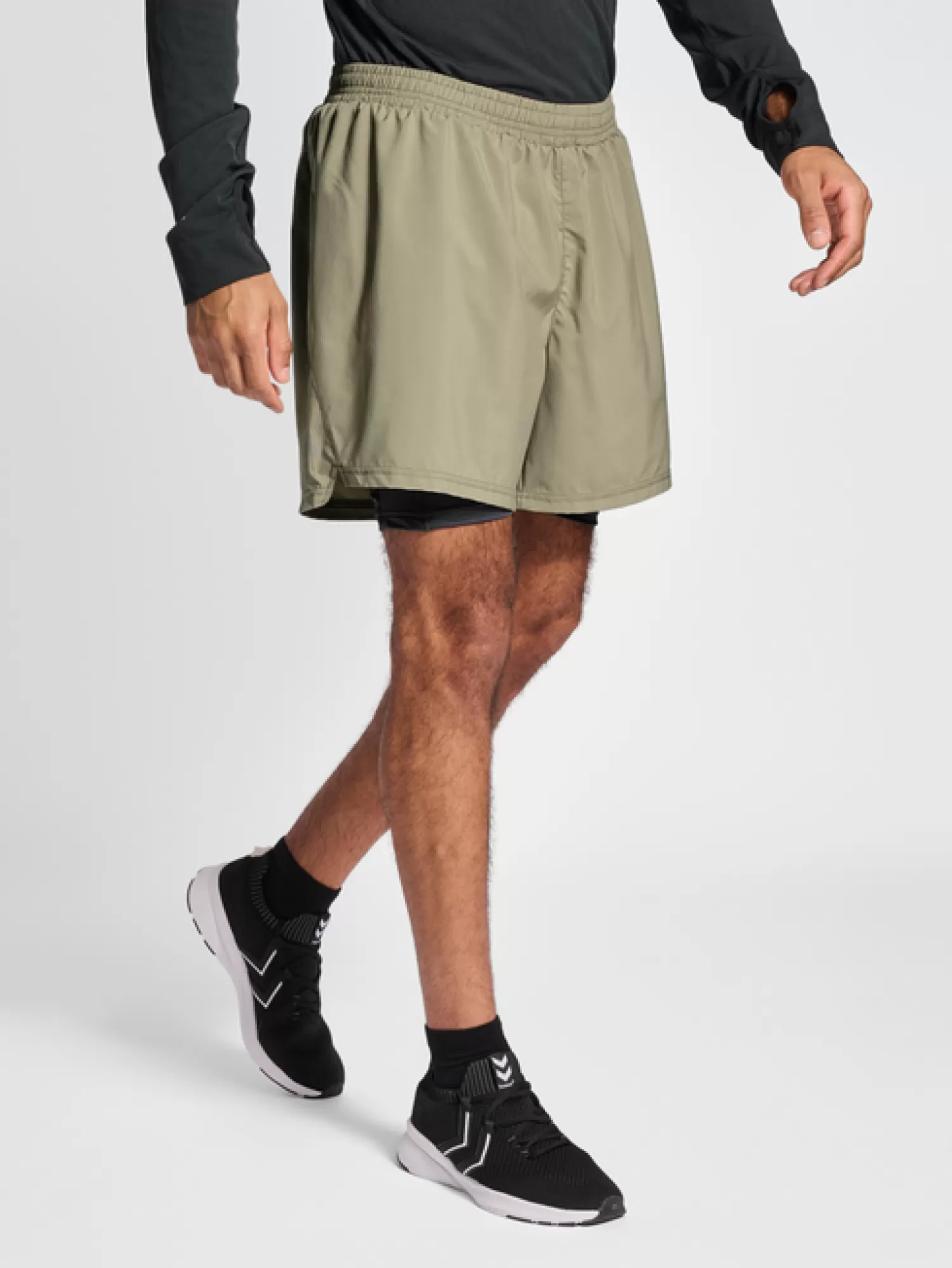 Hummel Shorts<MEN 2-IN-1 RUNNING SHORTS